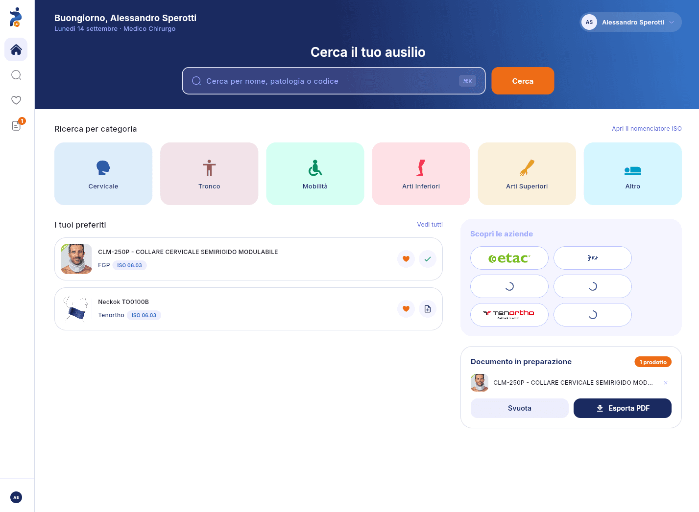 Home di ProteSì da browser